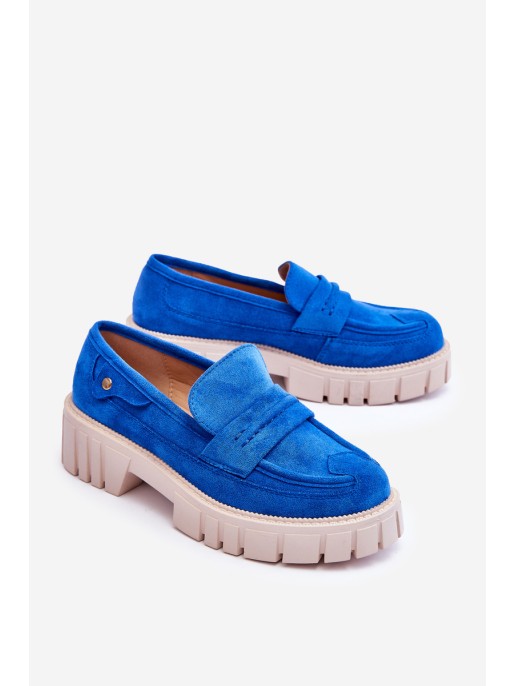 Women's Suede Slip-On Shoes Blue Fiorell