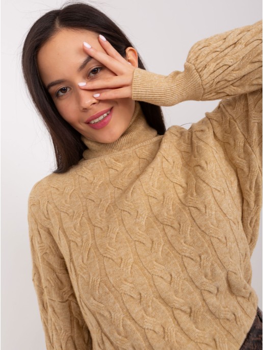 Sweter-AT-SW-2348.95-camelowy