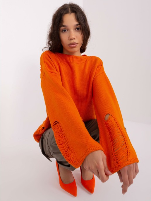 Sweter-BA-SW-8043.85-pomarańczowy