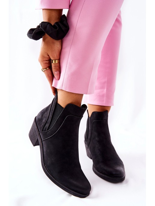 Boots On A Block Heel Sergio Leone BT620 Black