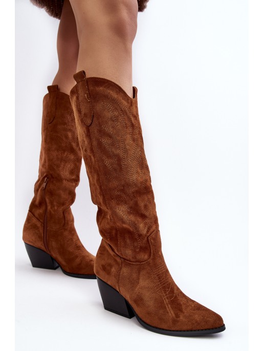 Women's Cowboy Boots On Heel Camel Sloana