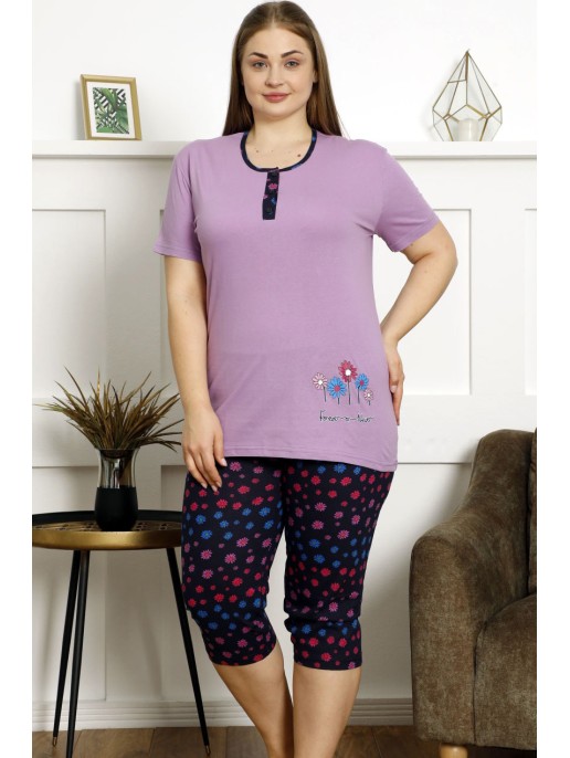 Violeta liela izmēra pidžama sievietēm