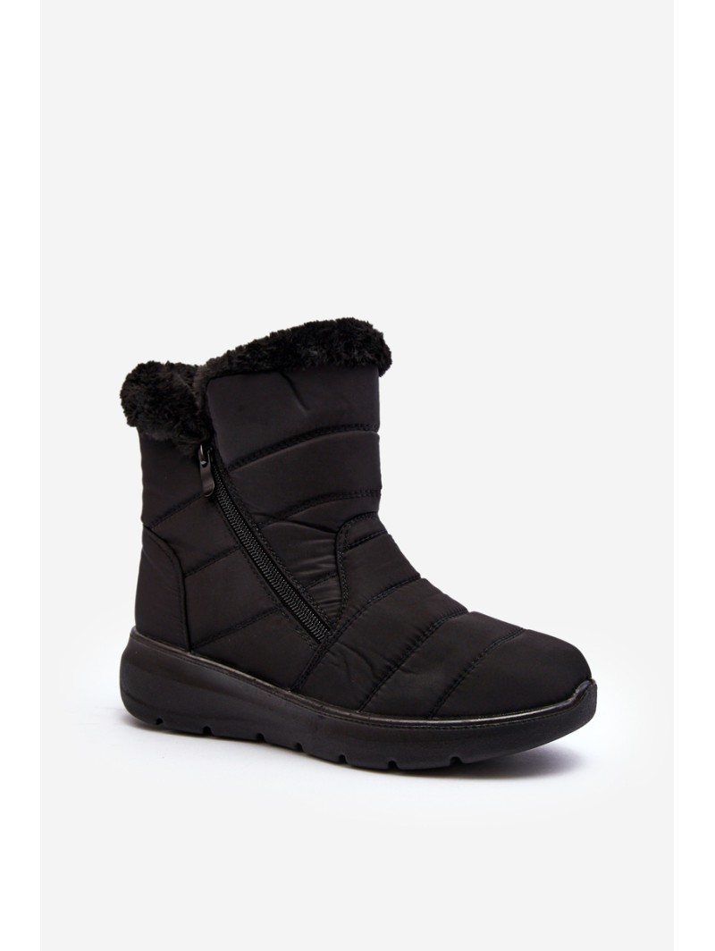 Warm Wedge Snow Boots Black Calena