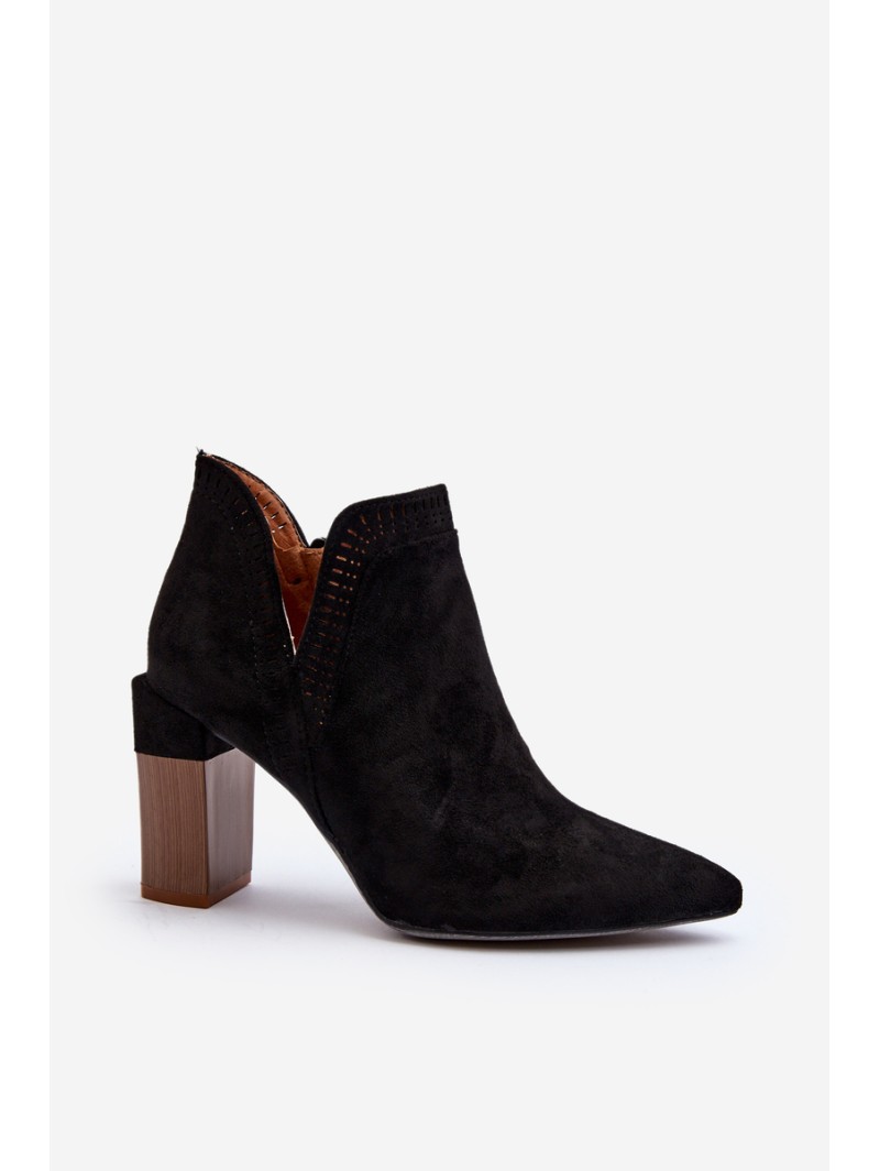 Ankle Boots with Lace Pattern Black Vailen