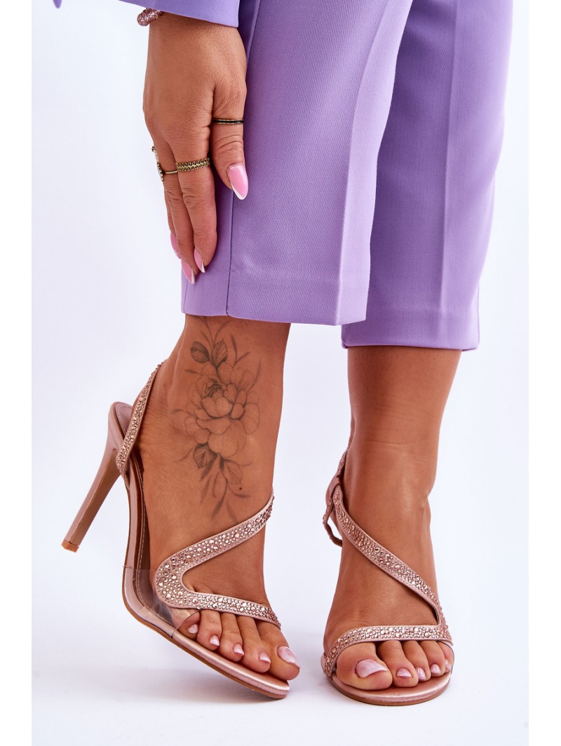 Elegant Slip-on High Heel Sandals Nude Colima