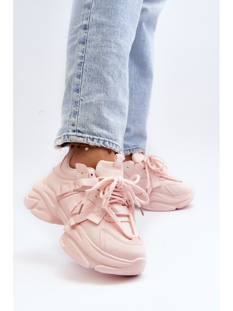Women's sneakers on a chunky sole pink Windamella
